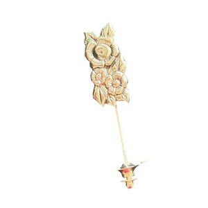 Vintage Sterling Silver Anson Flower Stick Pin – Cute Little Rose for Your Lapel